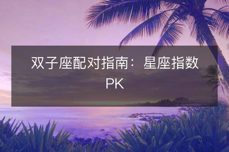 双子座配对指南：星座指数PK