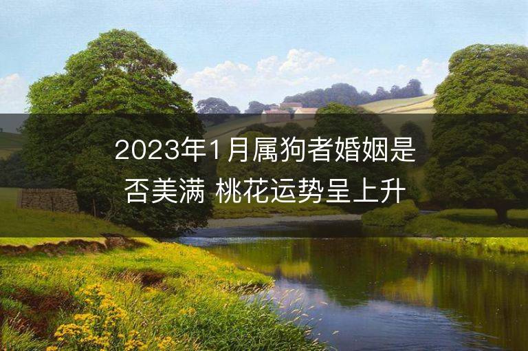 2023年1月属狗者婚姻是否美满 桃花运势呈上升趋势吗