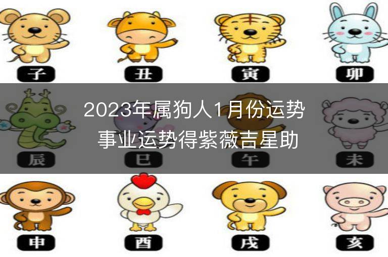 2023年属狗人1月份运势 事业运势得紫薇吉星助力