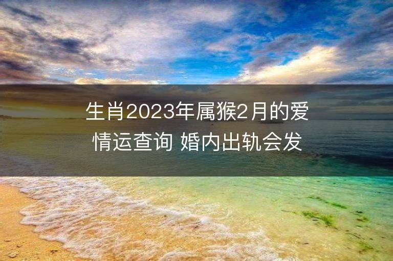 生肖2023年属猴2月的爱情运查询 婚内出轨会发生吗