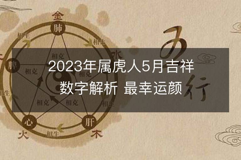 2023年属虎人5月吉祥数字解析 最幸运颜色盘点