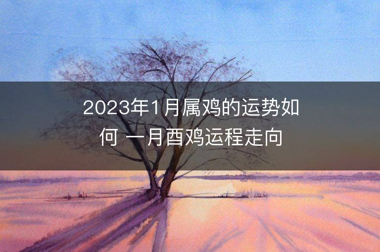 2023年1月属鸡的运势如何 一月酉鸡运程走向