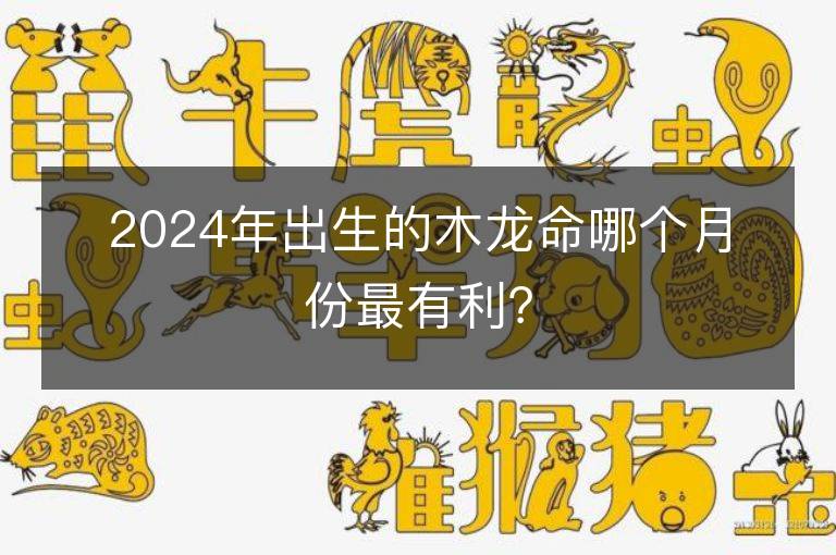 2024年出生的木龙命哪个月份最有利？