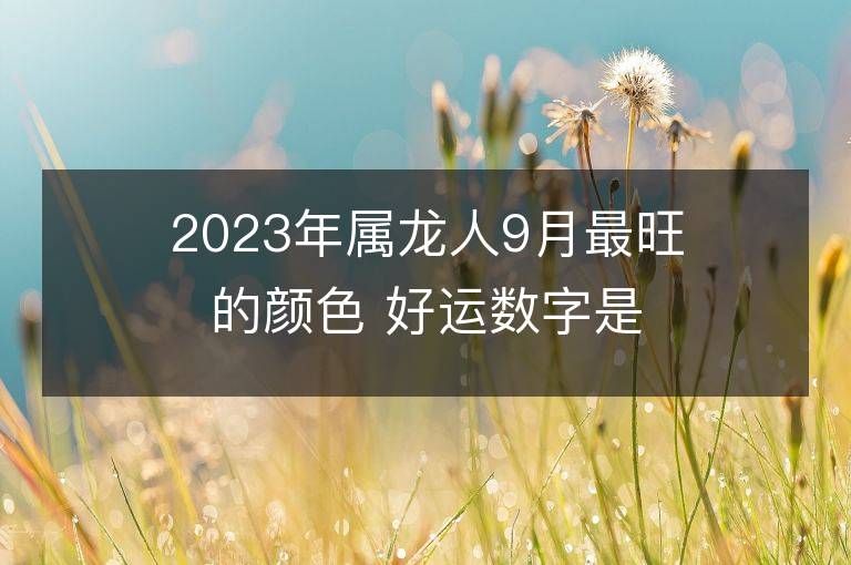 2023年属龙人9月最旺的颜色 好运数字是什么