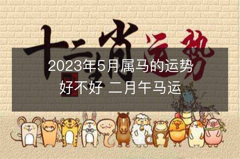 2023年5月属马的运势好不好 二月午马运程情况解析