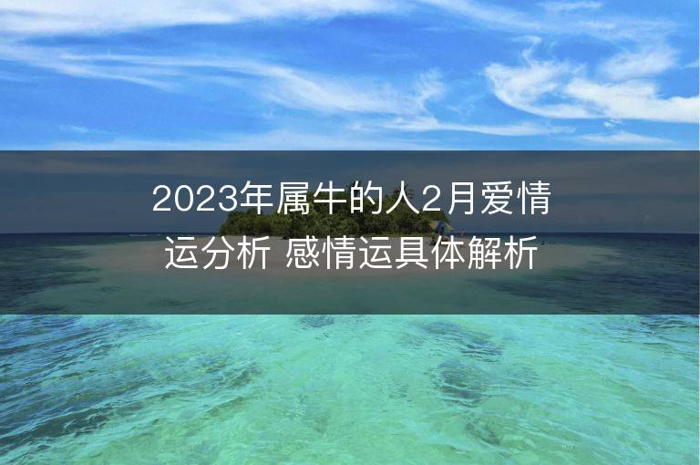 2023年属牛的人2月爱情运分析 感情运具体解析