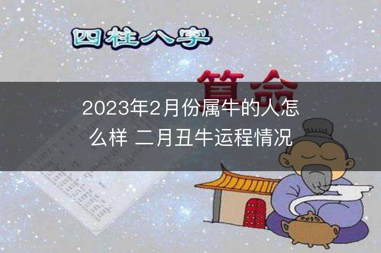 2023年2月份属牛的人怎么样 二月丑牛运程情况解析