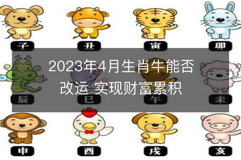 2023年4月生肖牛能否改运 实现财富累积要怎么做