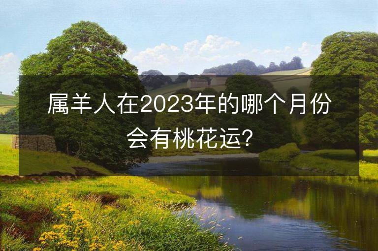 属羊人在2023年的哪个月份会有桃花运？