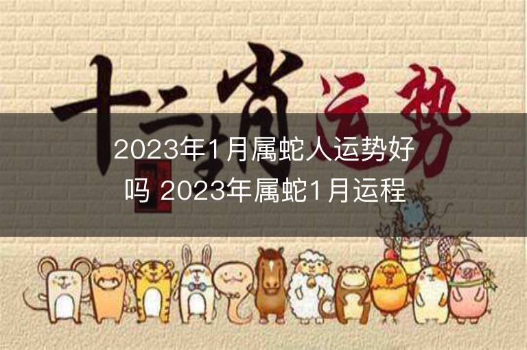 2023年1月属蛇人运势好吗 2023年属蛇1月运程如何