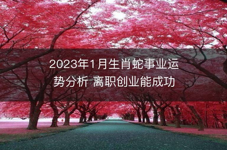 2023年1月生肖蛇事业运势分析 离职创业能成功吗