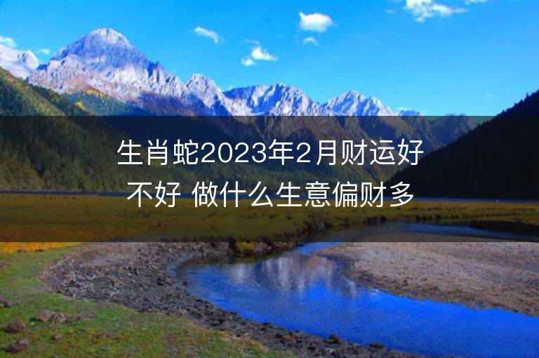 生肖蛇2023年2月财运好不好 做什么生意偏财多正财旺