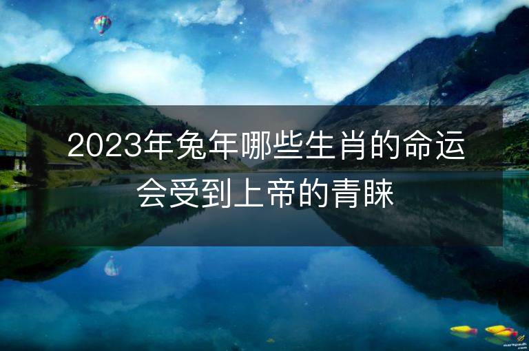 2023年兔年哪些生肖的命运会受到上帝的青睐