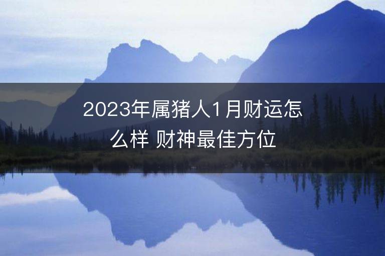 2023年属猪人1月财运怎么样 财神最佳方位