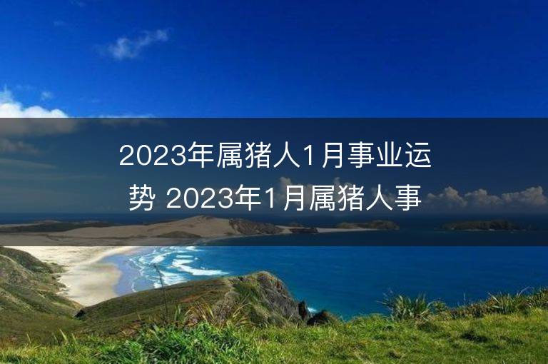 2023年属猪人1月事业运势 2023年1月属猪人事业运程详解