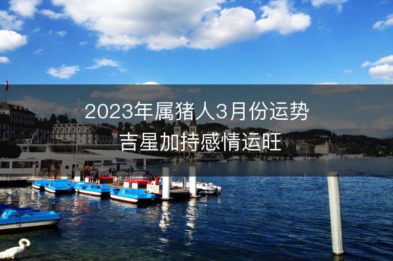 2023年属猪人3月份运势 吉星加持感情运旺