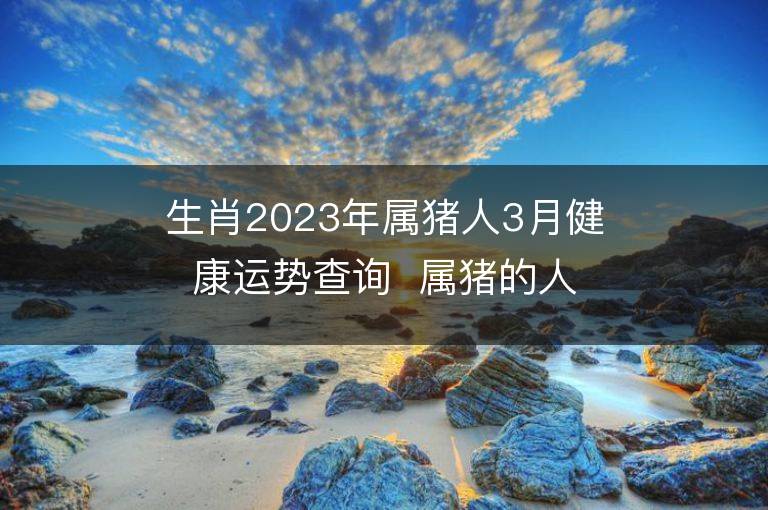 生肖2023年属猪人3月健康运势查询  属猪的人来看看！