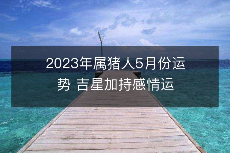 2023年属猪人5月份运势 吉星加持感情运旺