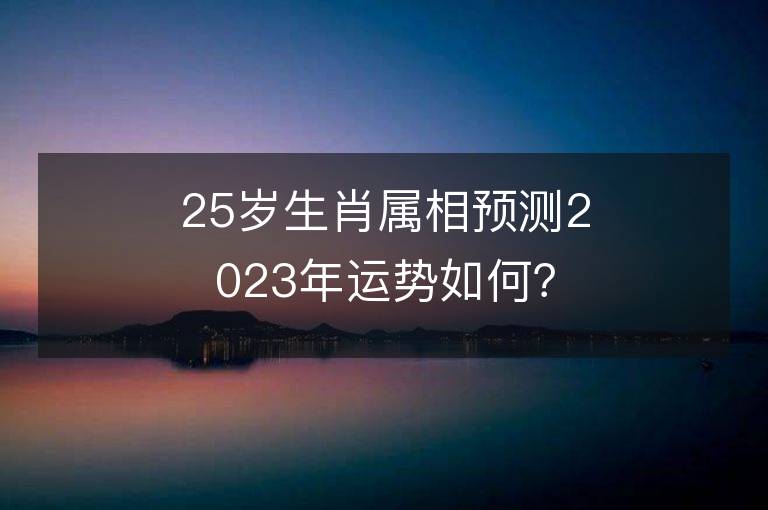 25岁生肖属相预测2023年运势如何？