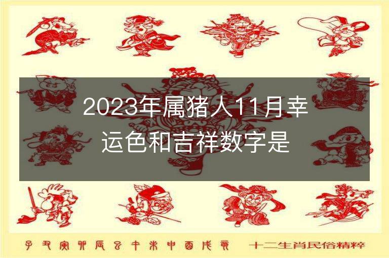 2023年属猪人11月幸运色和吉祥数字是什么