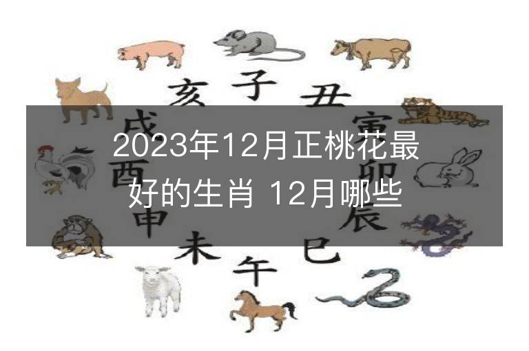 2023年12月正桃花最好的生肖 12月哪些生肖桃花运最旺