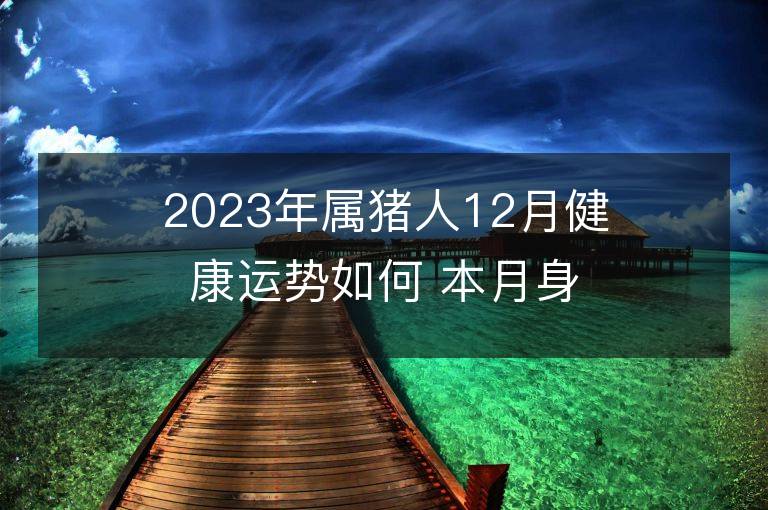 2023年属猪人12月健康运势如何 本月身体健康应该注意什么