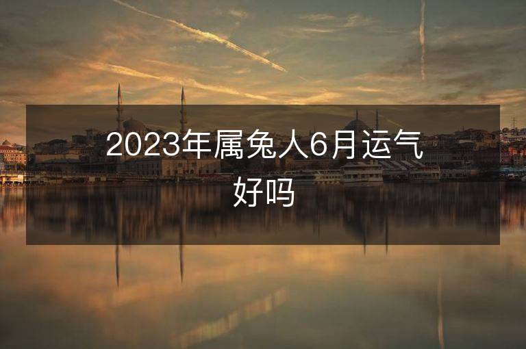 2023年属兔人6月运气好吗