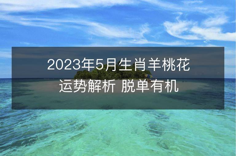 2023年5月生肖羊桃花运势解析 脱单有机会吗