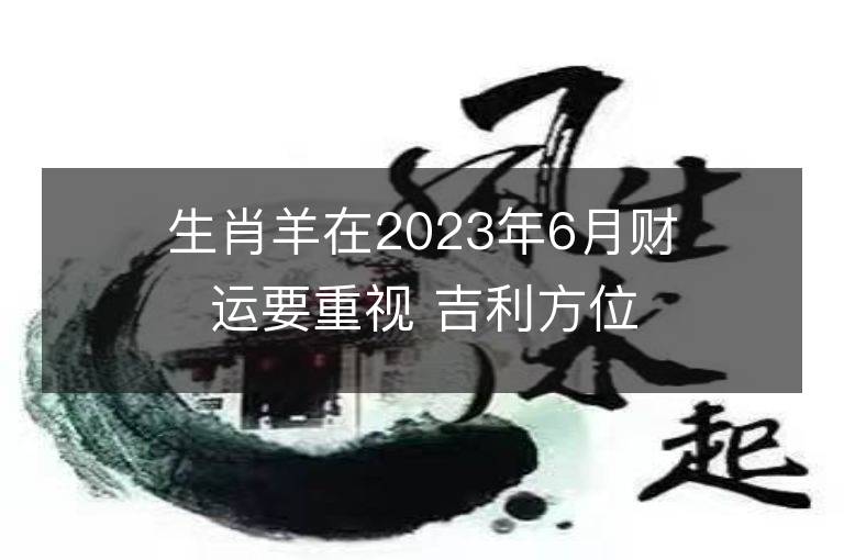 生肖羊在2023年6月财运要重视 吉利方位查询