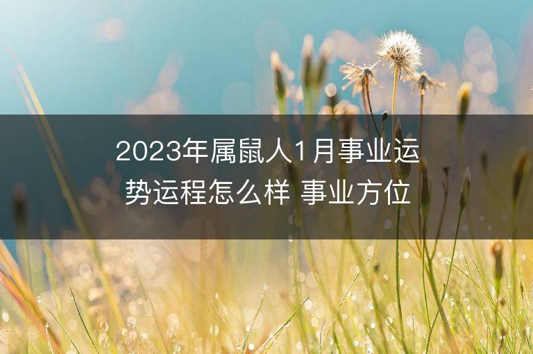 2023年属鼠人1月事业运势运程怎么样 事业方位在哪里