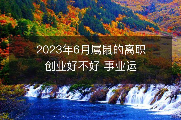 2023年6月属鼠的离职创业好不好 事业运势分析