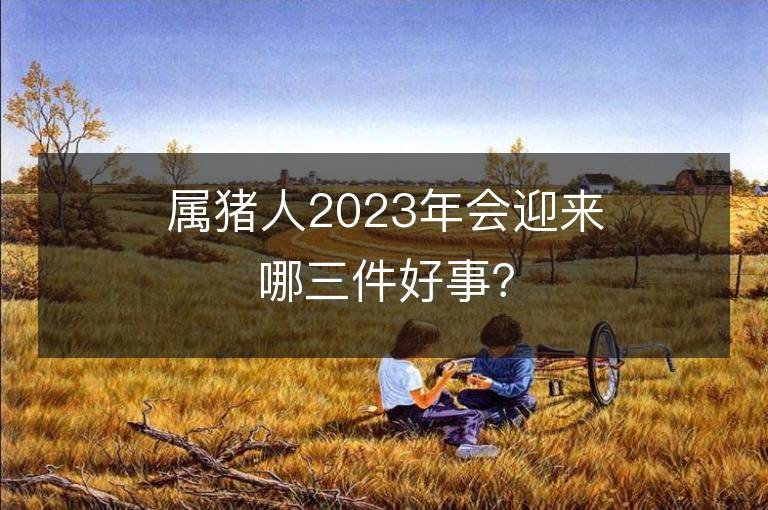 属猪人2023年会迎来哪三件好事？