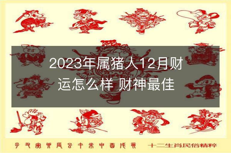 2023年属猪人12月财运怎么样 财神最佳方位