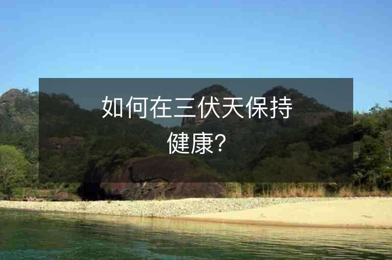 如何在三伏天保持健康？