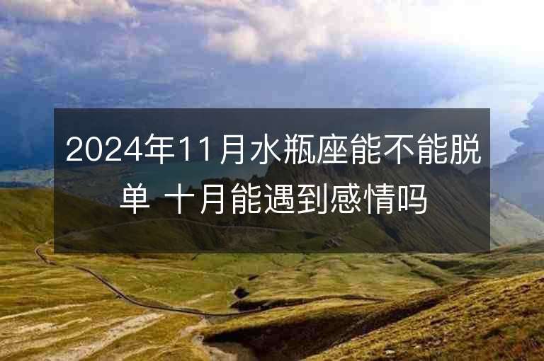 2024年11月水瓶座能不能脱单 十月能遇到感情吗