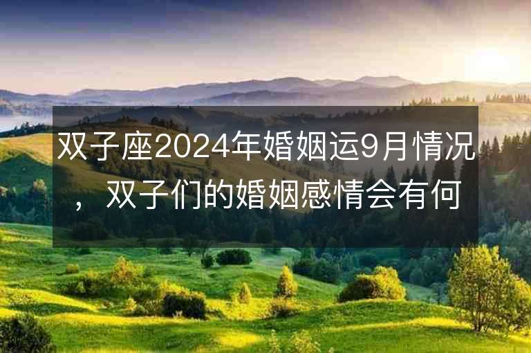 双子座2024年婚姻运9月情况，双子们的婚姻感情会有何发展