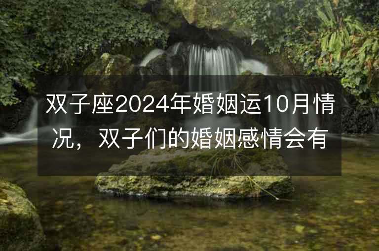 双子座2024年婚姻运10月情况，双子们的婚姻感情会有何发展