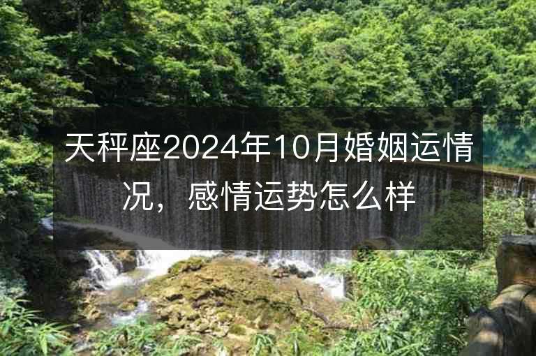 天秤座2024年10月婚姻运情况，感情运势怎么样