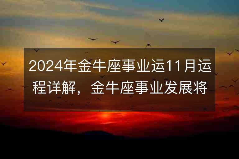 2024年金牛座事业运11月运程详解，金牛座事业发展将有何变化