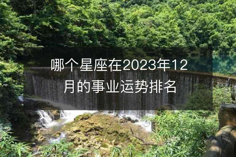 哪个星座在2023年12月的事业运势排名前三？