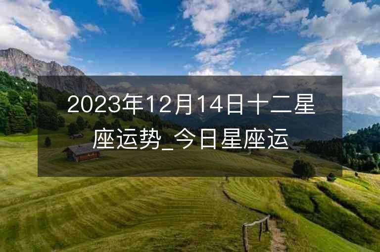 2023年12月14日十二星座运势_今日星座运势查询