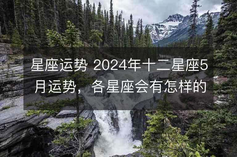 星座运势 2024年十二星座5月运势，各星座会有怎样的命运