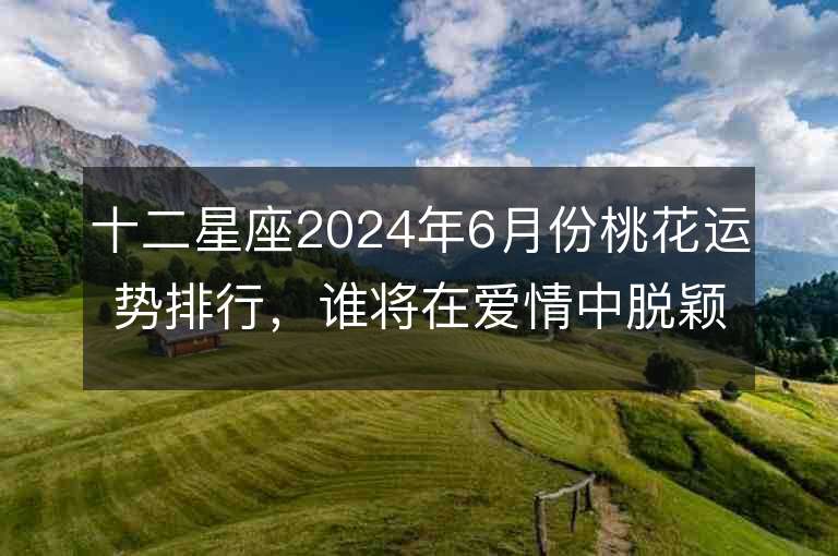 十二星座2024年6月份桃花运势排行，谁将在爱情中脱颖而出