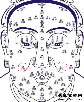 男人面部痣相图解，男性面部痣相图解大全