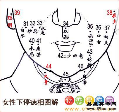 痣相图解大全,痣的位置与命运