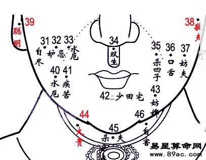 女性面部痣相图解大全